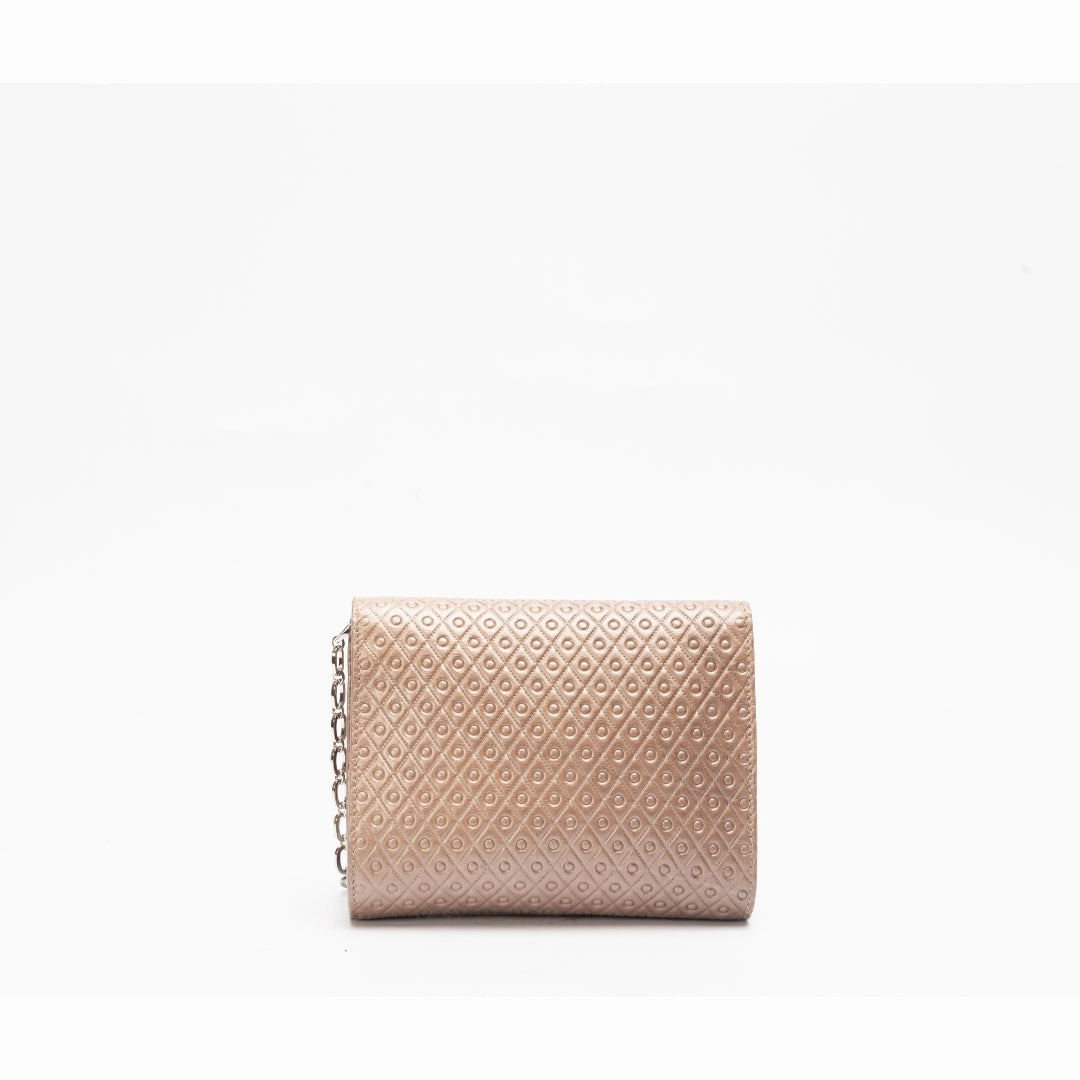 Tod's Metallic Gold Leather Signature Shoulder Bag