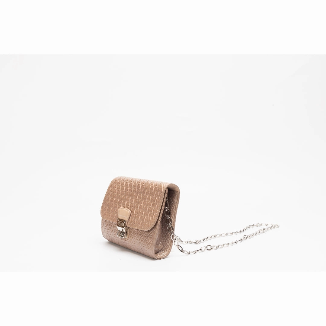 Tod's Metallic Gold Leather Signature Shoulder Bag