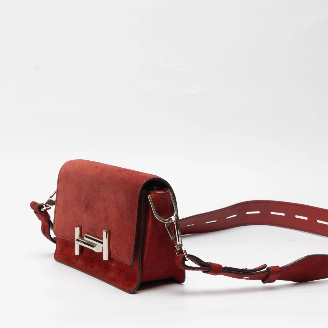Tod's Suede Double T Crossbody Bag
