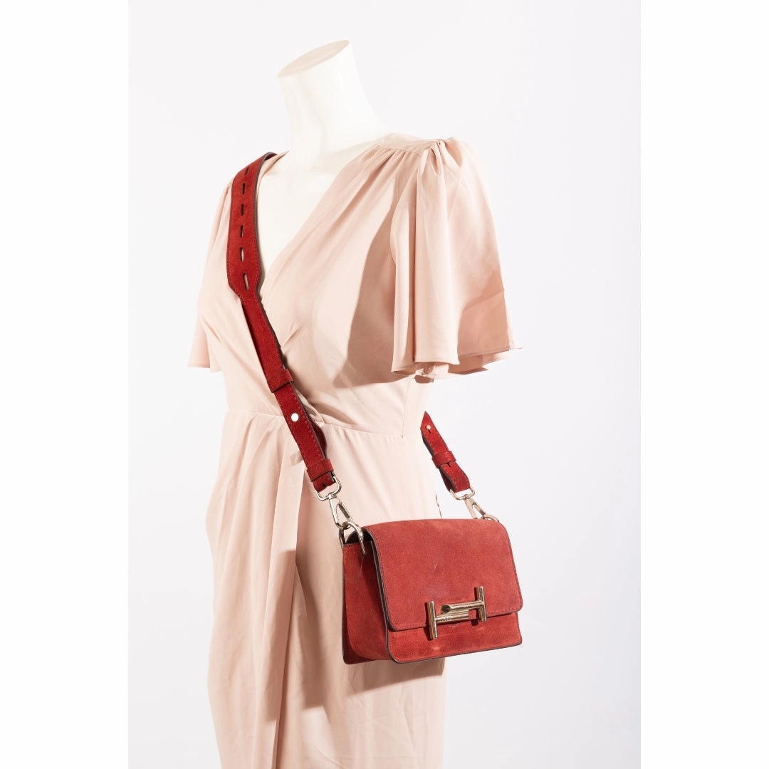 Tod's Suede Double T Crossbody Bag