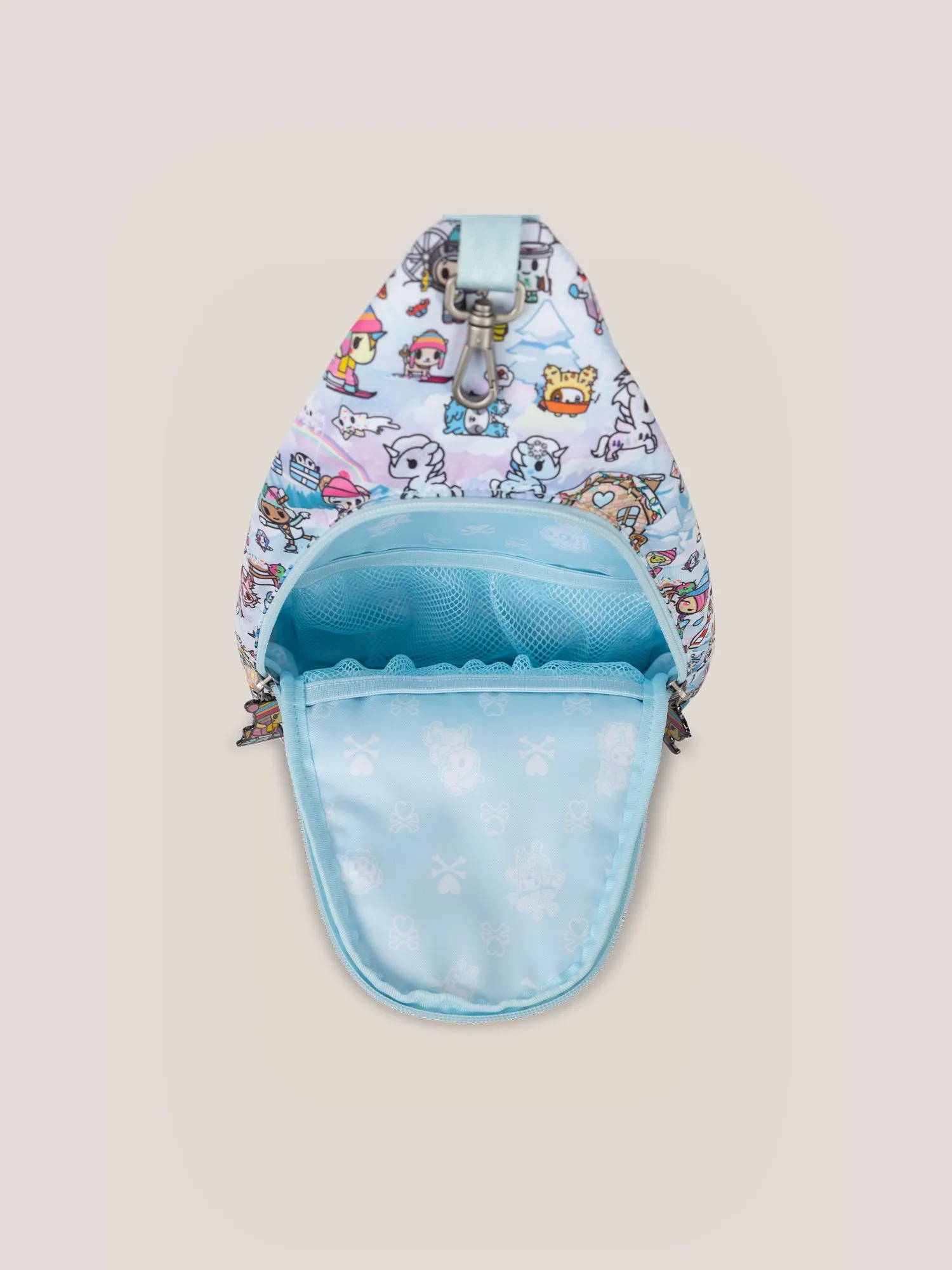 tokidoki Snow Day Crossbody Sling Diaper Bag  Ice Blue