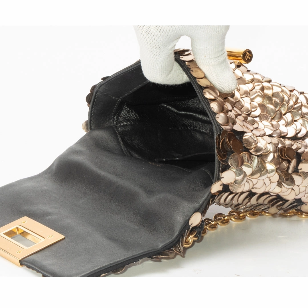 Tom Ford Sequin Chain-Link Shoulder Bag