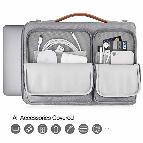 tomtoc Laptop Shoulder Bag for 13.3" Old MacBook Air | 13" MacBook Pro Retina 2012-2015 | Surface Laptop 1 & 2 | Surface Book, Original 360 Protection Case with CornerArmor & Accessory Pockets