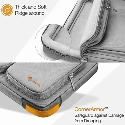 tomtoc Laptop Shoulder Bag for 13.3" Old MacBook Air | 13" MacBook Pro Retina 2012-2015 | Surface Laptop 1 & 2 | Surface Book, Original 360 Protection Case with CornerArmor & Accessory Pockets