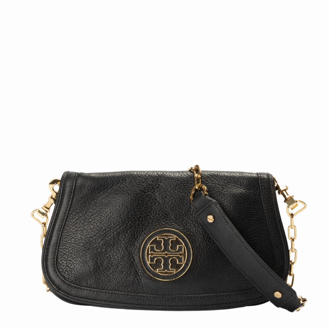 Tory Burch Black Leather Amanda Crossbody Bag