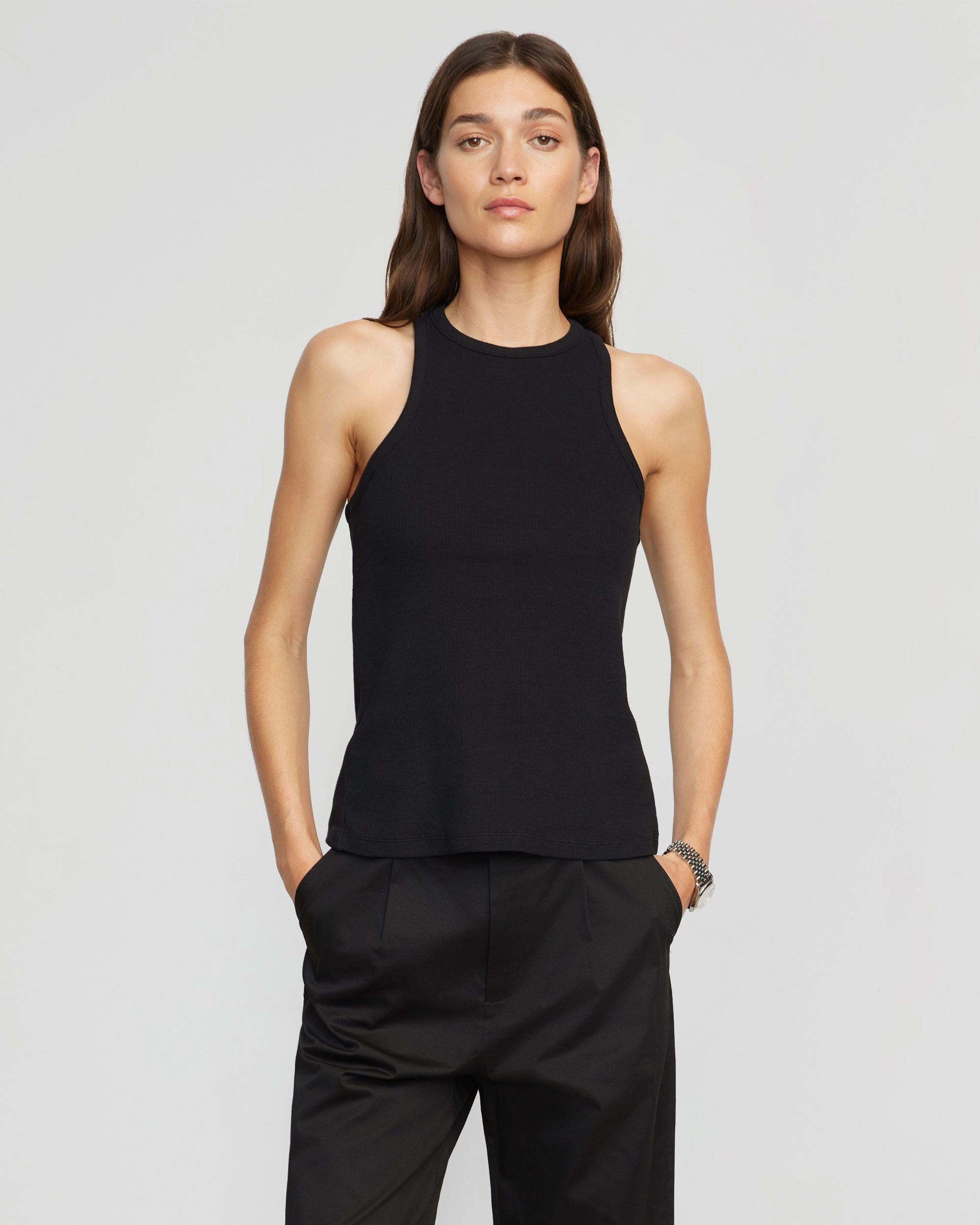 Tory Split-Back Ribbed Tank