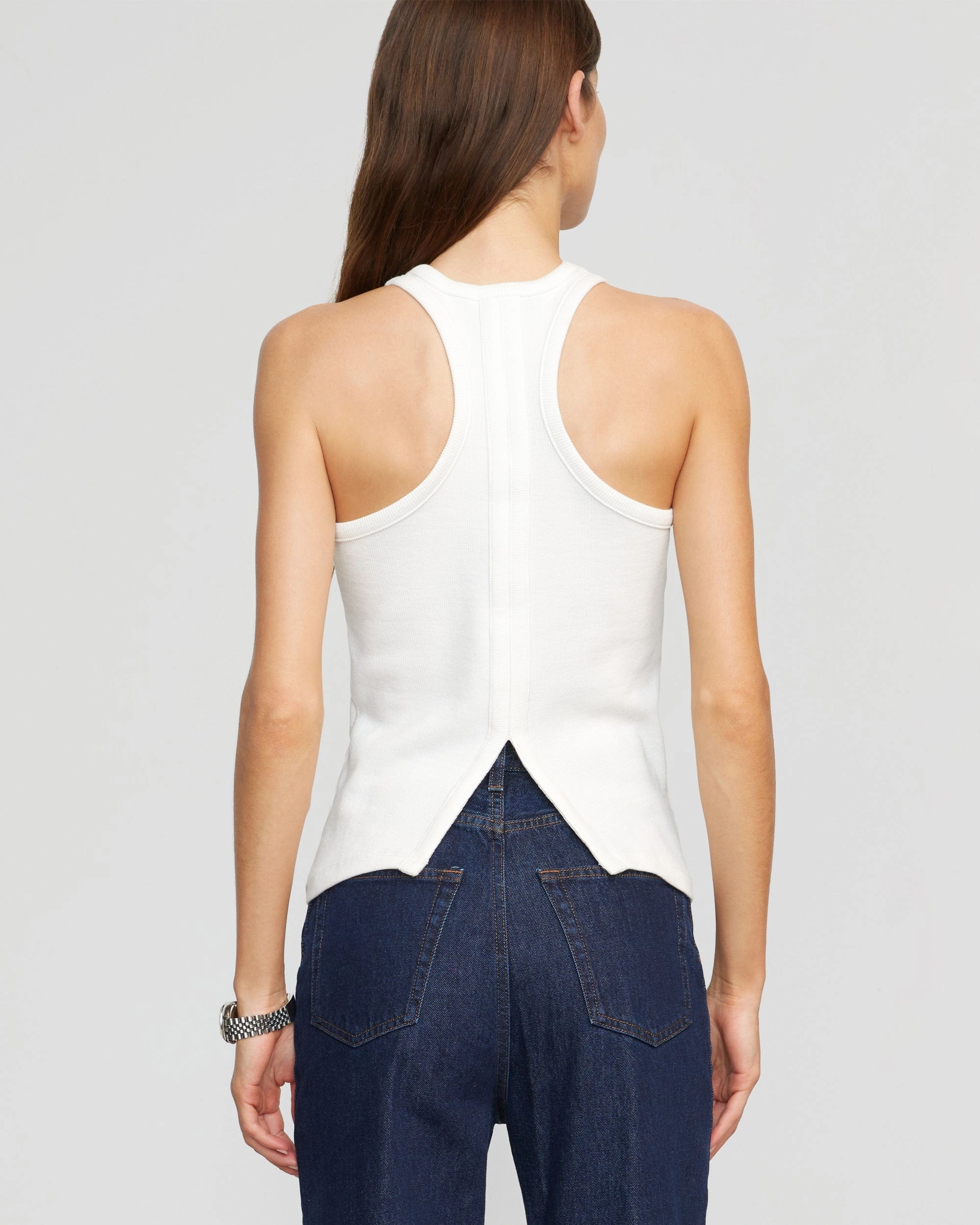 Tory Split-Back Ribbed Tank