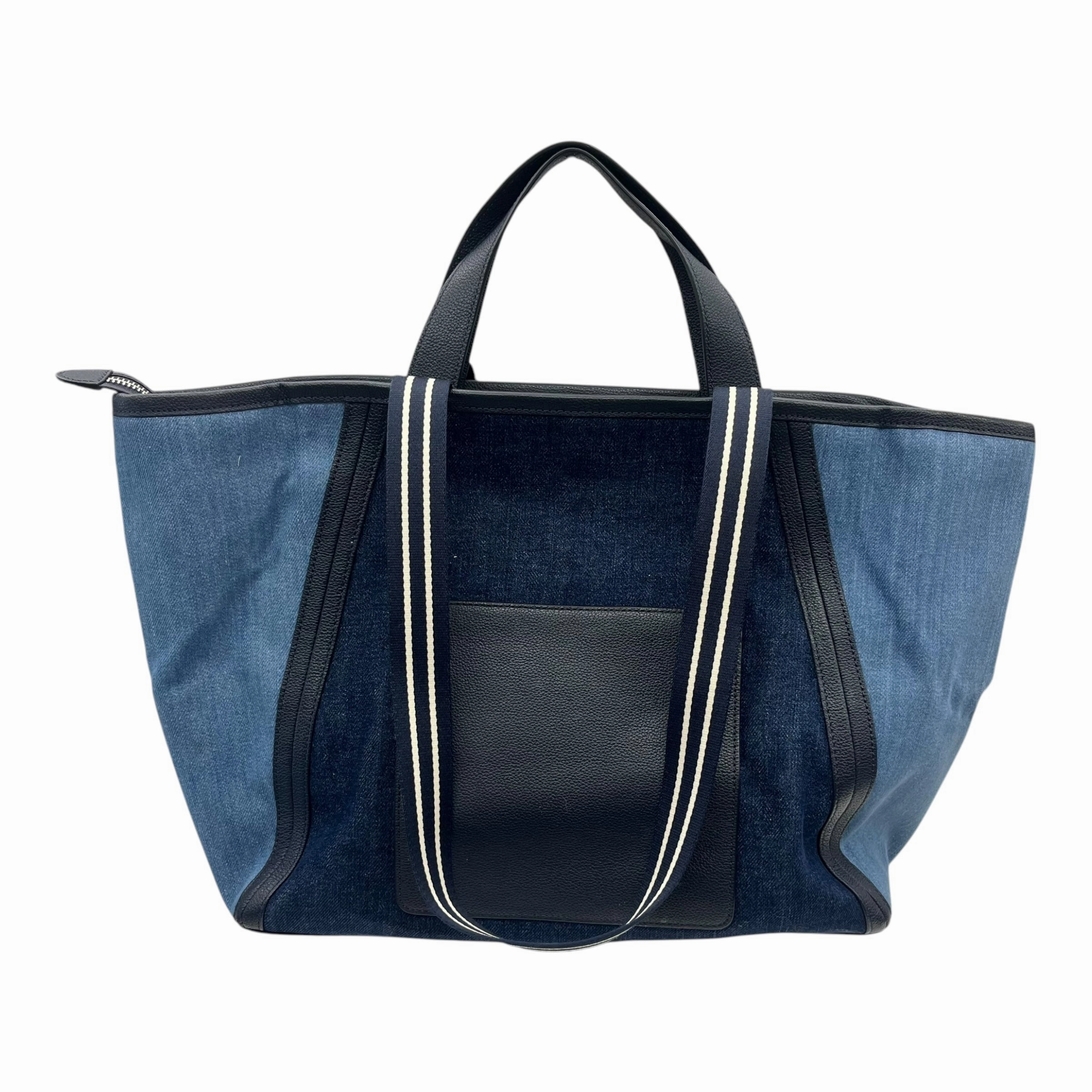 Tote Designer By Kate Spade In Blue Denim, Size:Large