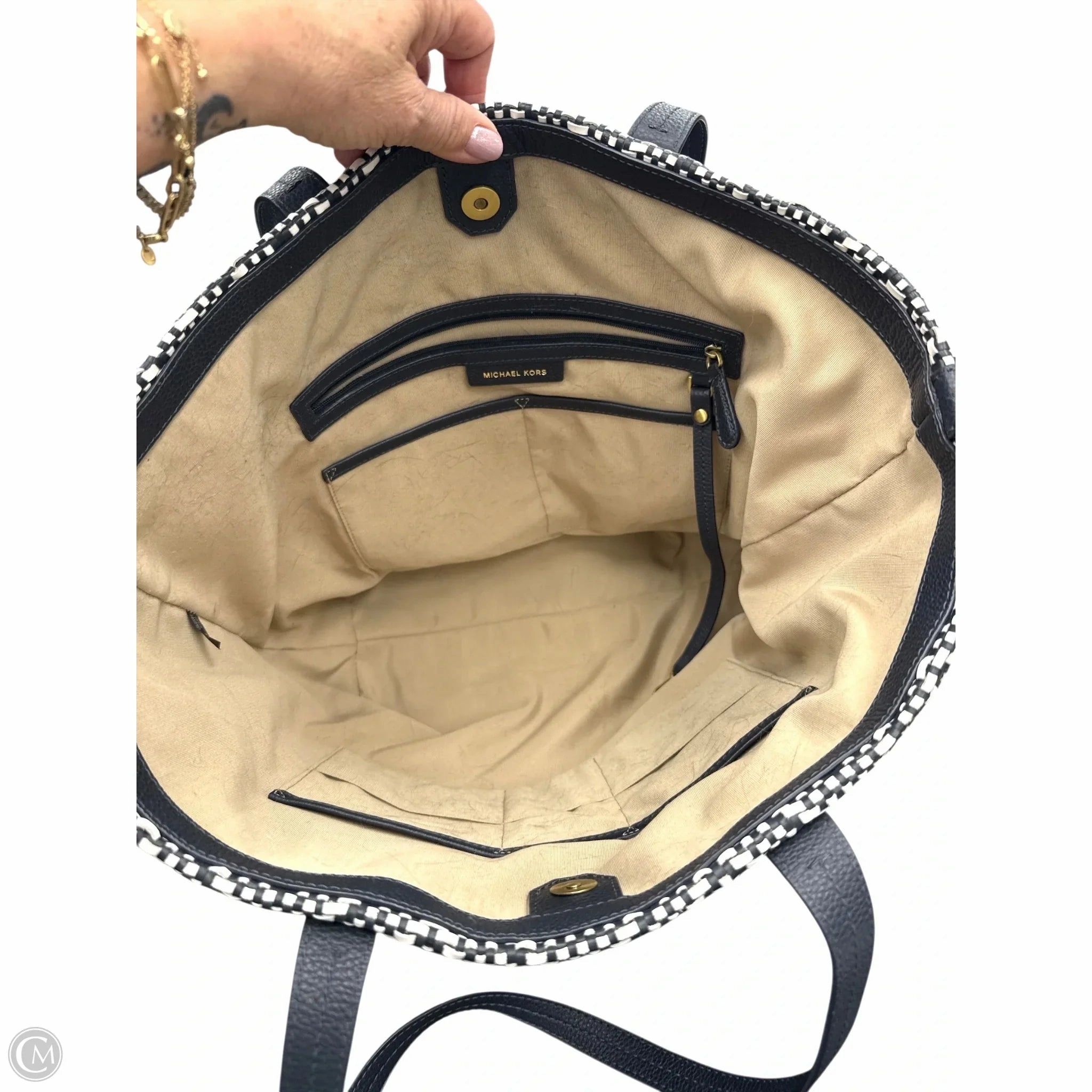 Tote Designer By Michael Kors, Size: Large