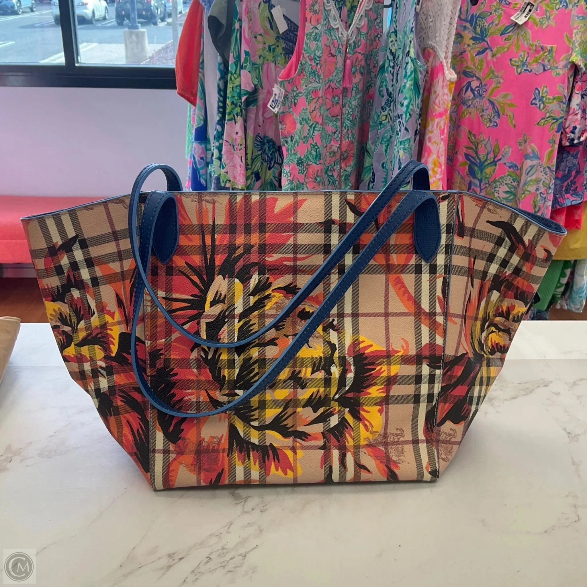 Tote Luxury Designer By Burberry, Size: Medium