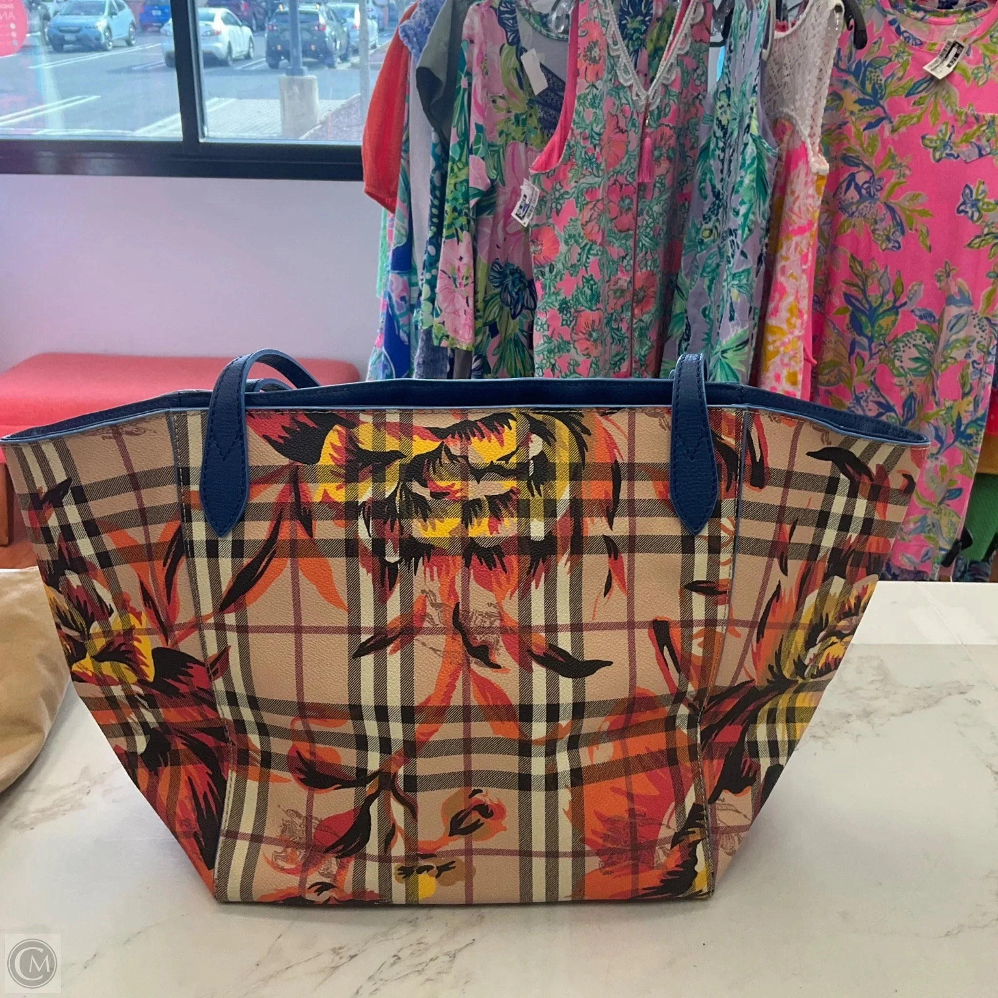 Tote Luxury Designer By Burberry, Size: Medium
