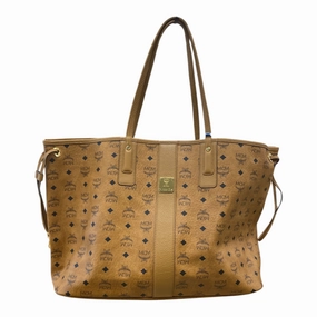 Tote Luxury Designer By Mcm In Brown, Size:Large