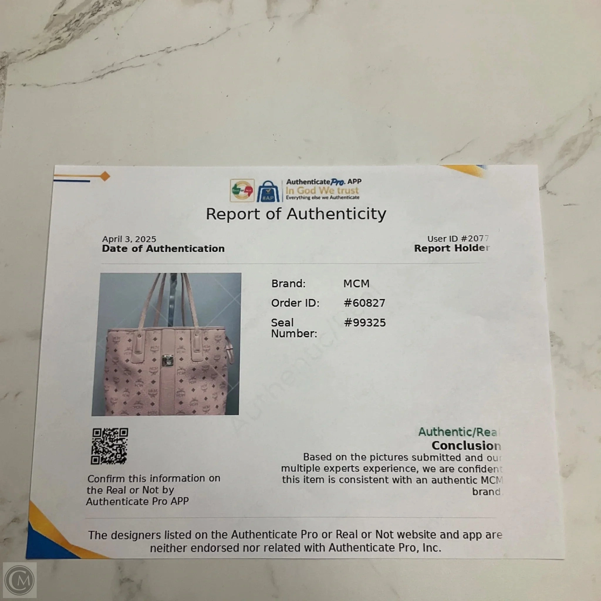 Tote Luxury Designer By Mcm, Size: Medium