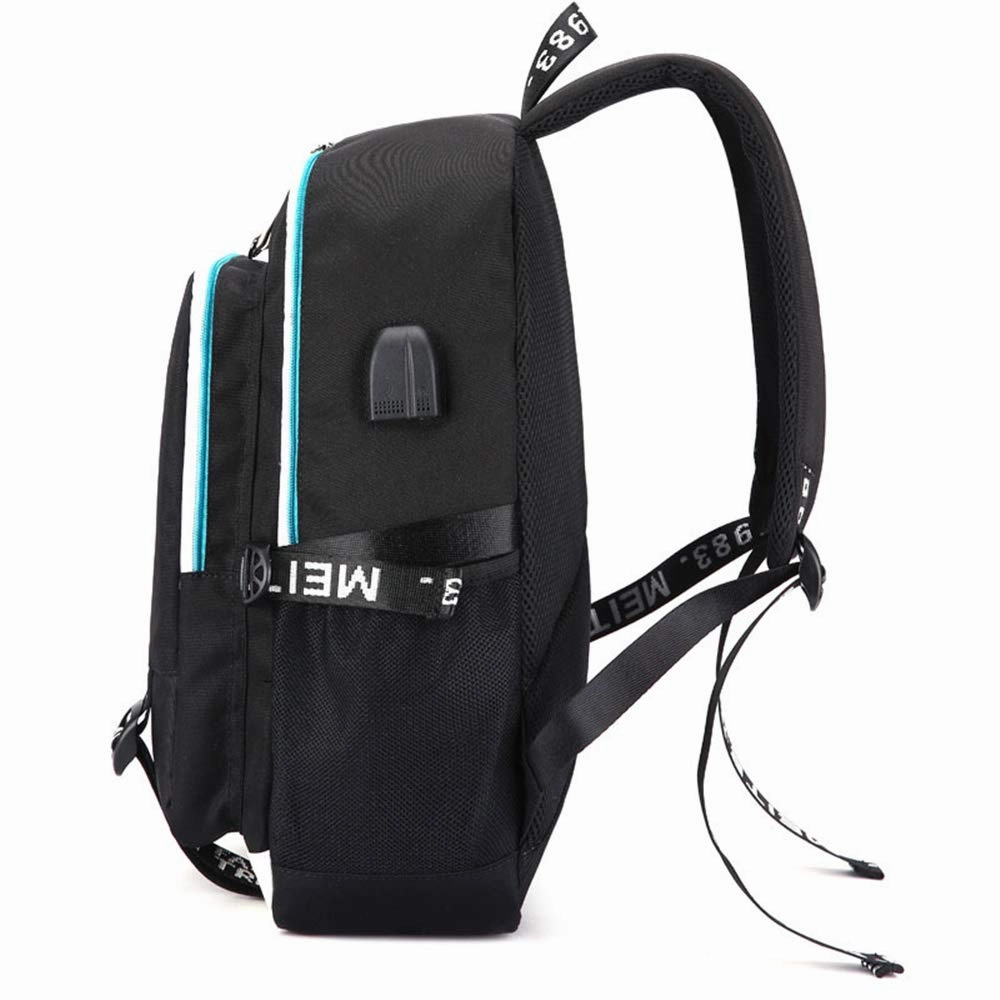 TPS My Hero Academia School Bag Anime Travel Backpack USB Charging Laptop Backpacks Bakugou Katsuki Cosplay Bags Rugzak (d)