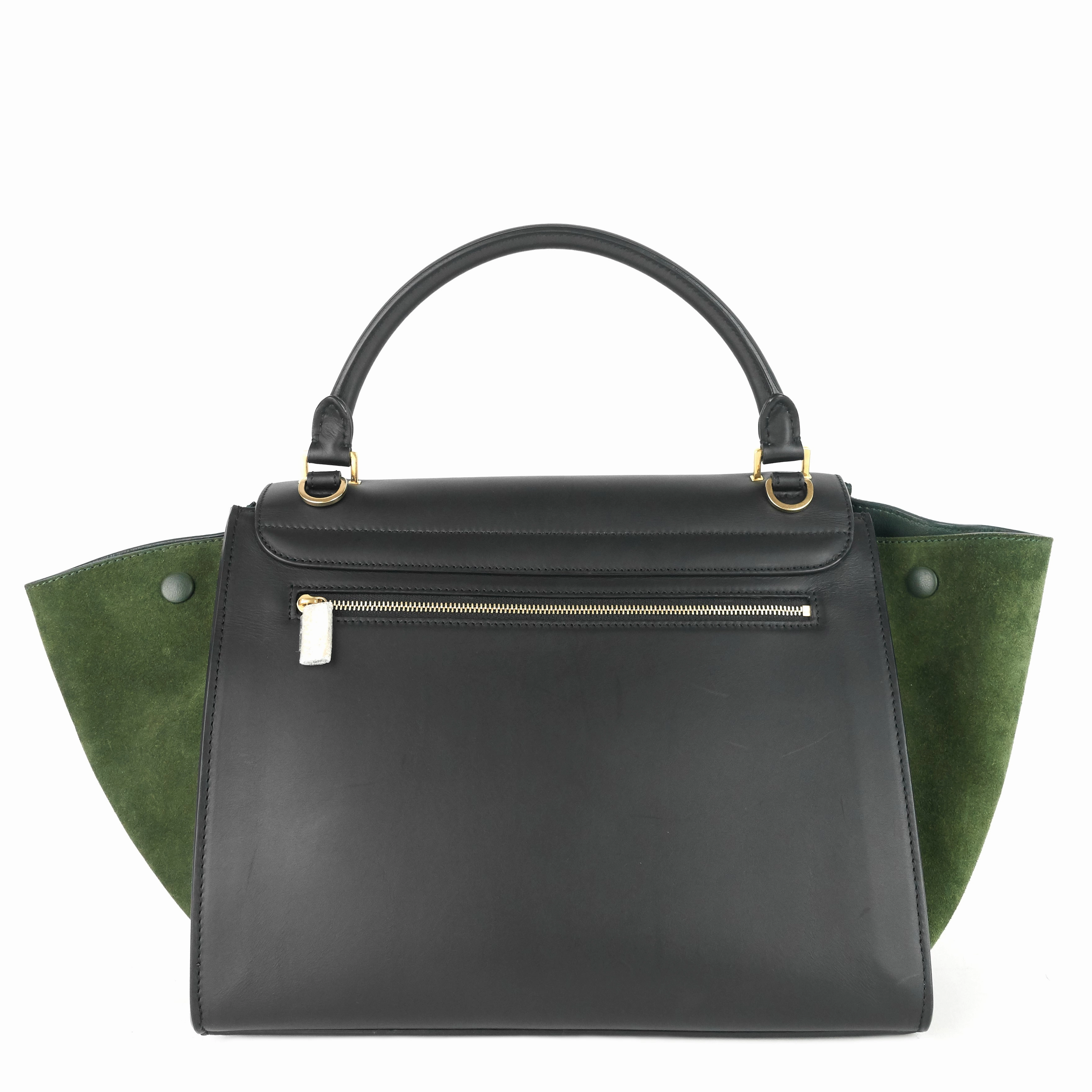 Trapeze Calfskin Leather and Suede Bag