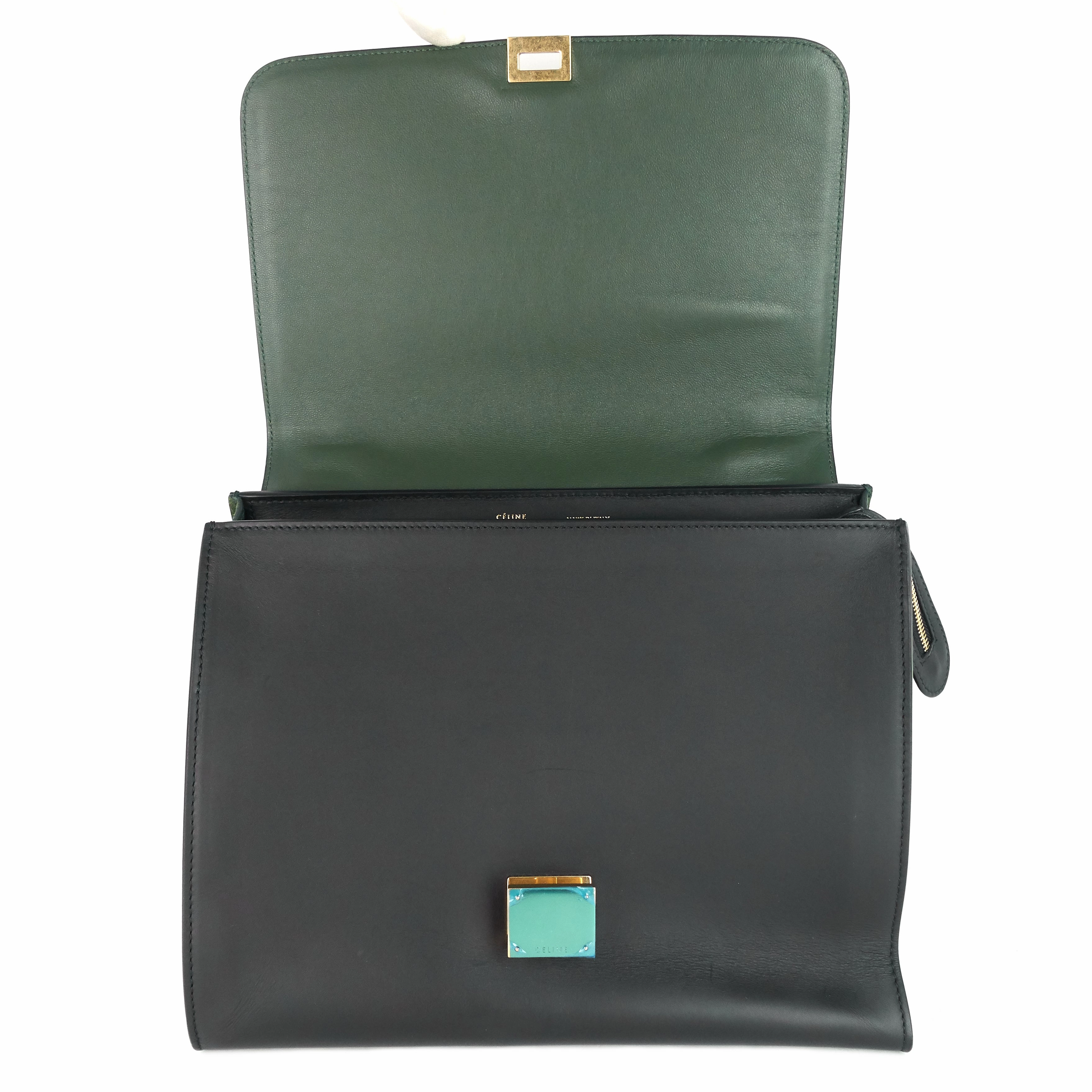 Trapeze Calfskin Leather and Suede Bag