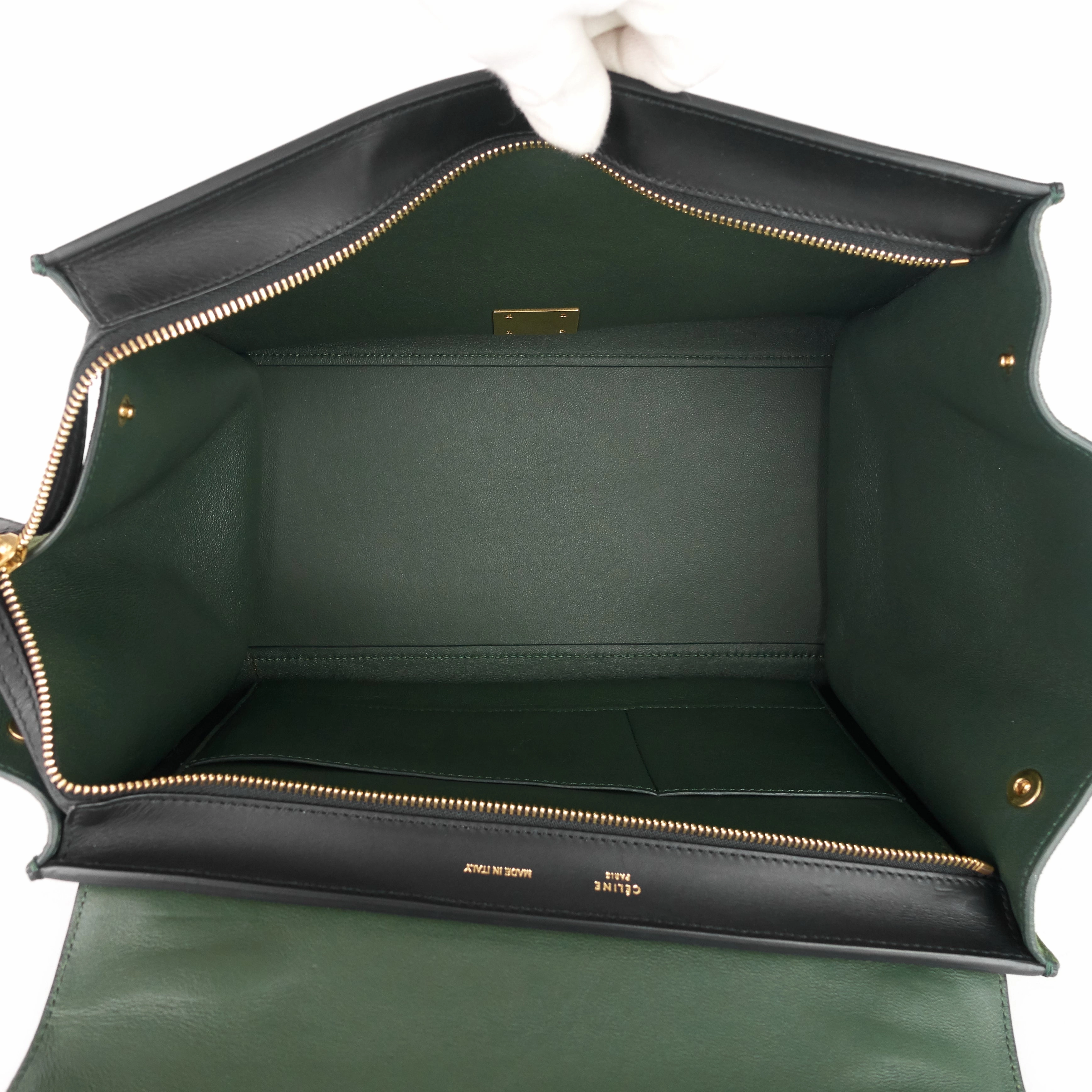 Trapeze Calfskin Leather and Suede Bag