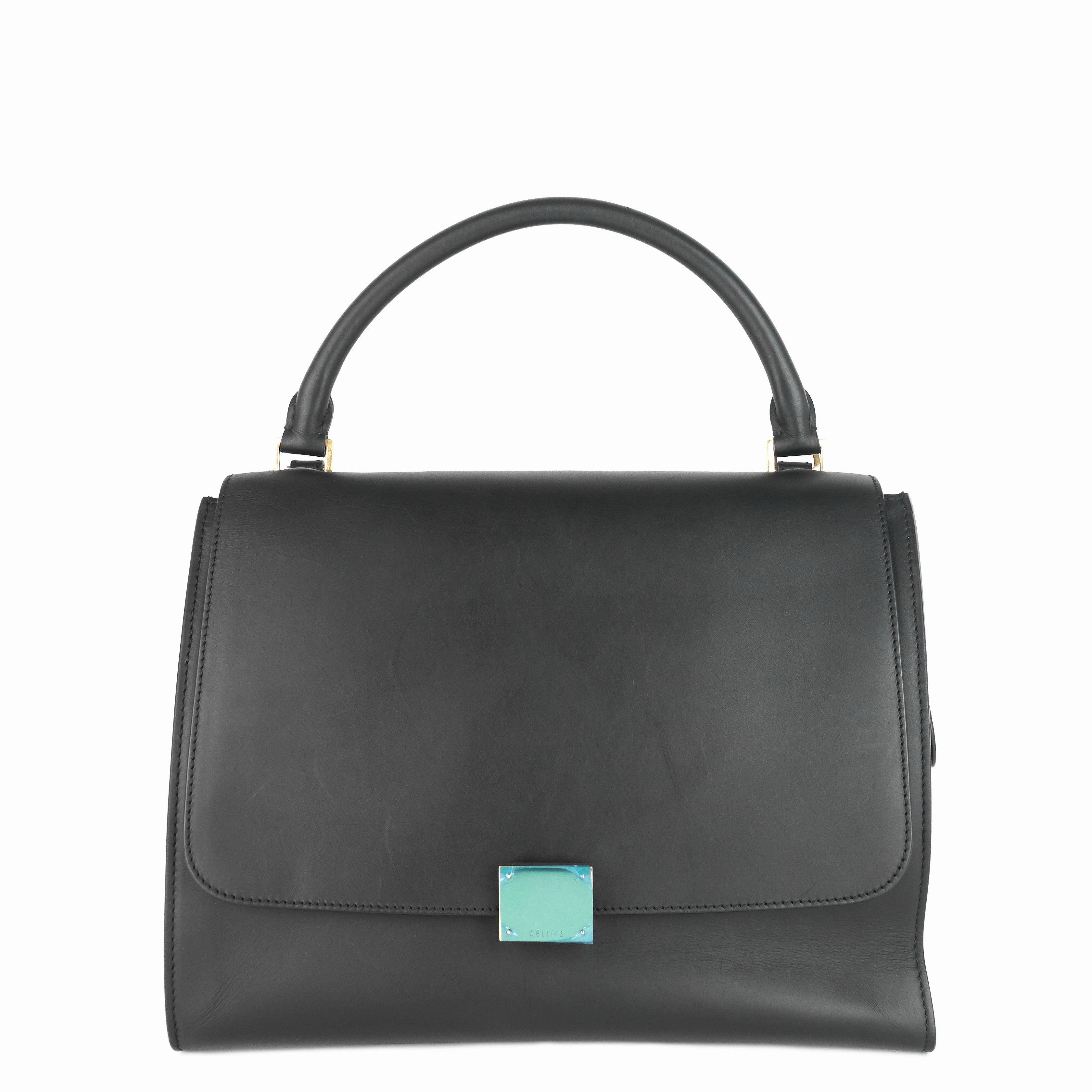 Trapeze Calfskin Leather and Suede Bag