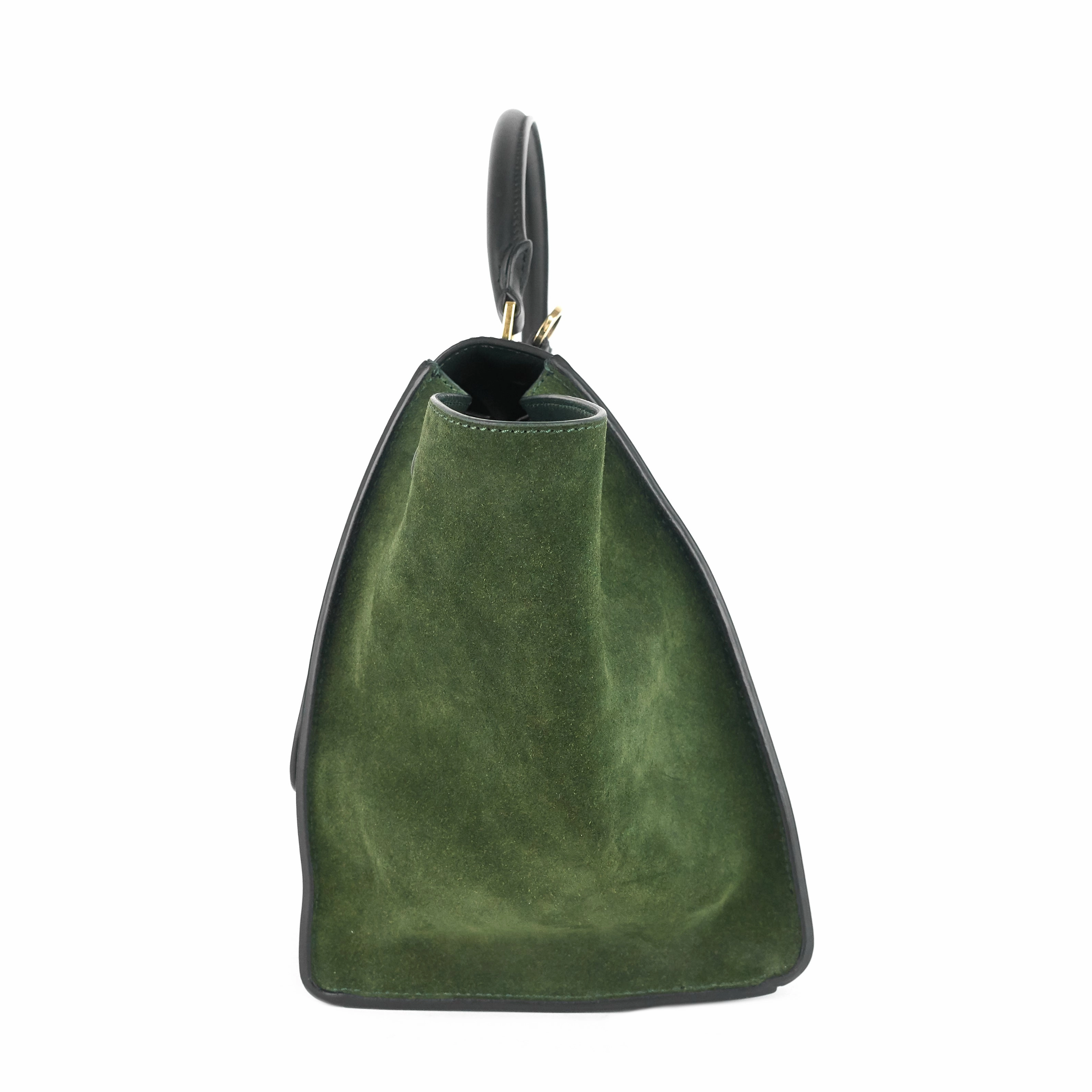 Trapeze Calfskin Leather and Suede Bag