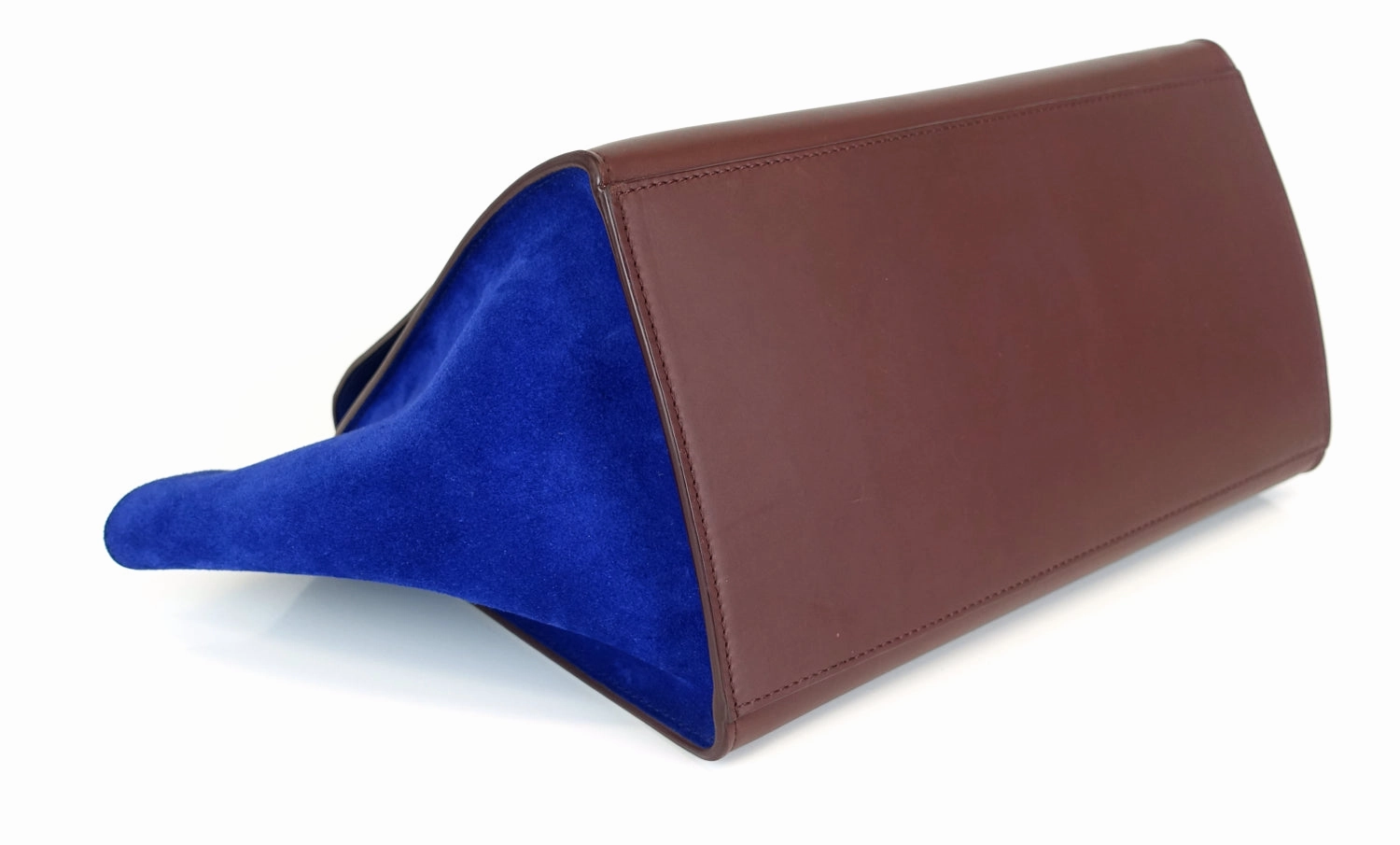 Trapeze Medium Calf Leather and Suede Bicolour Bag