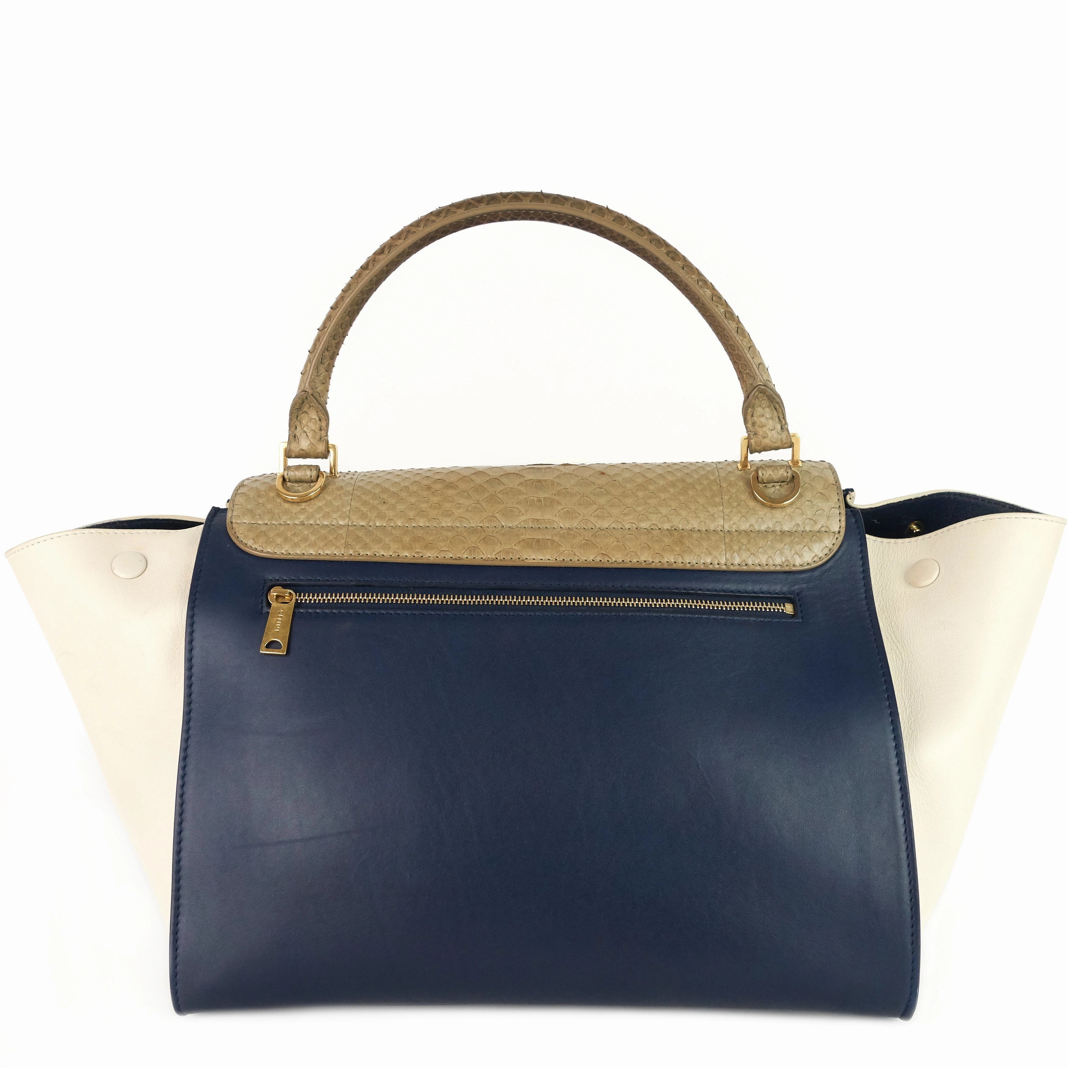 Trapeze Medium Python and Leather Bag