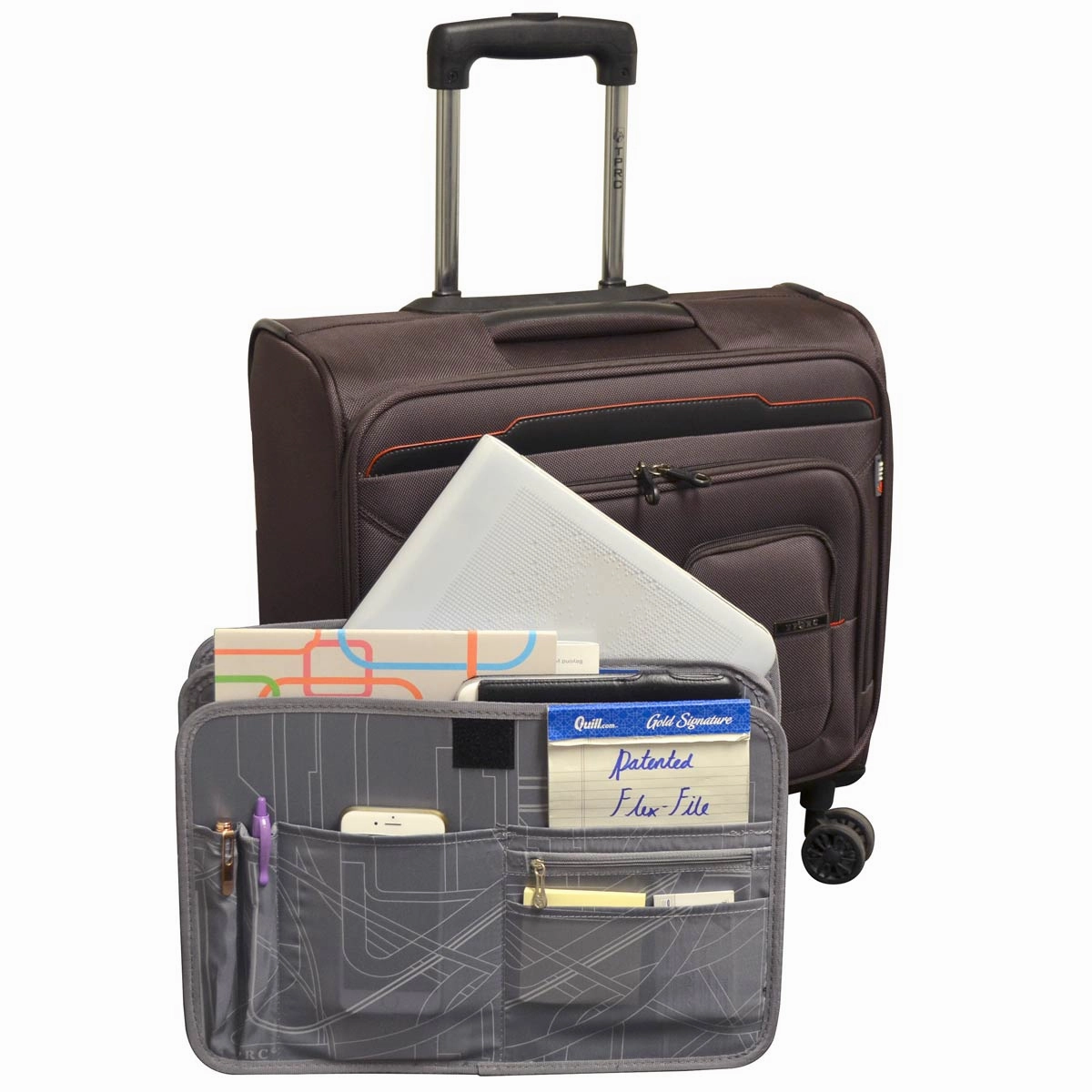Travelers Club 17In Flex-File Spinner Briefcase