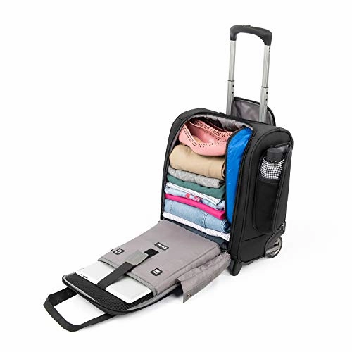 Travelpro Tourlite 2-Piece Set: Laptop Backpack & Underseat Bag With Travel Pillow (Black)