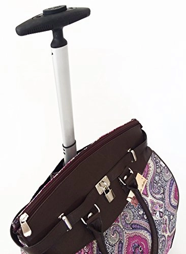 Trendy Flyer Computer/Laptop Rolling Bag 2 Wheel Case Taj Fuchsia