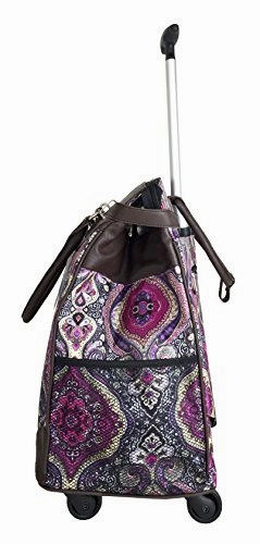 Trendy Flyer Computer/Laptop Rolling Bag 4 Wheel Case Taj Fuchsia