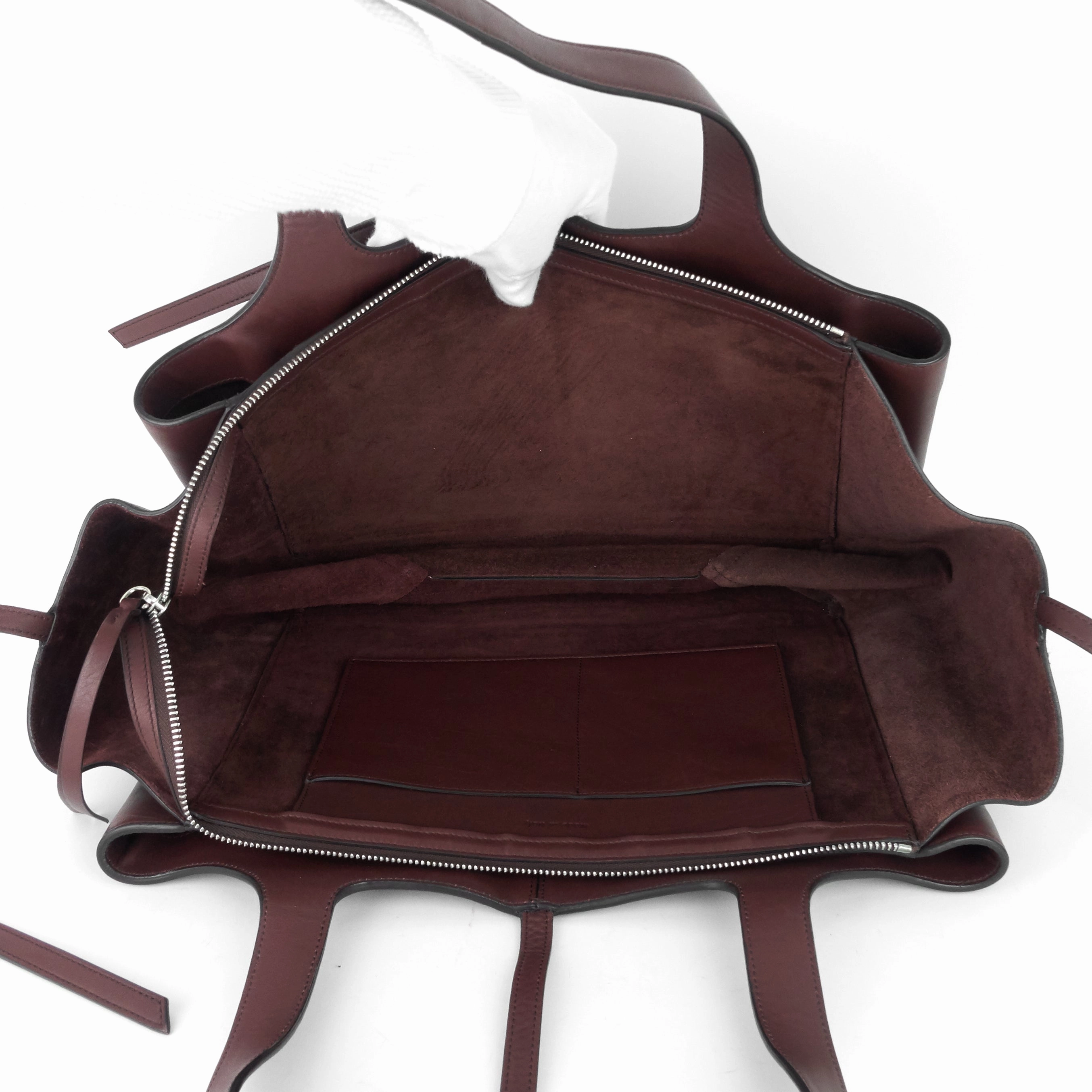 Tri-Fold Medium Calf Leather Bag