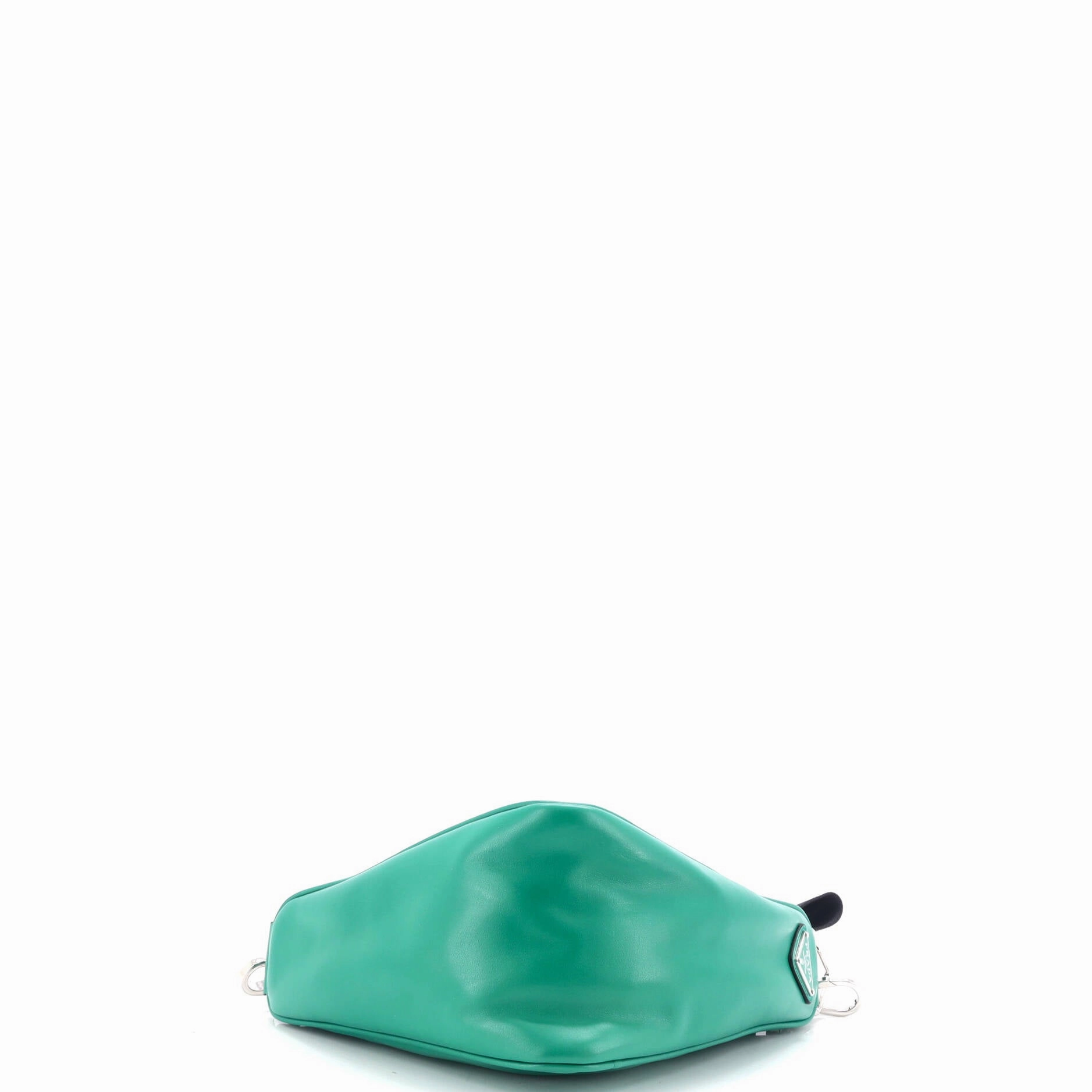 Triangle Logo Zip Crossbody Bag Leather Small