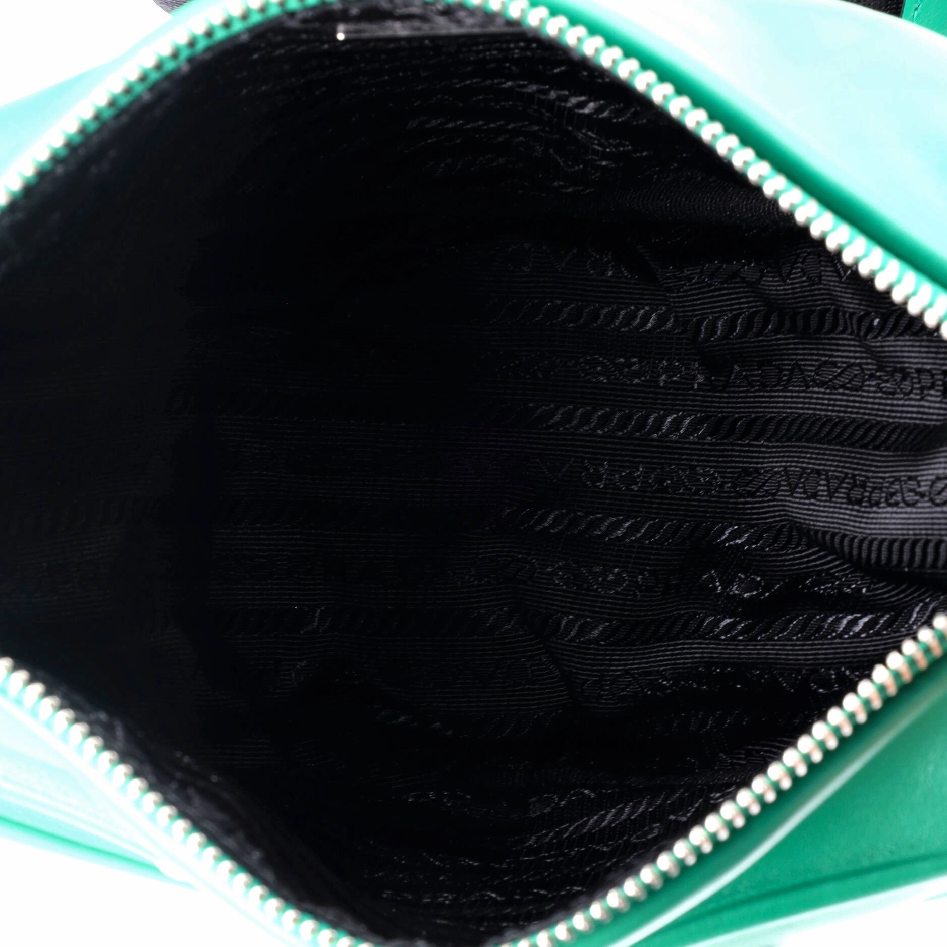 Triangle Logo Zip Crossbody Bag Leather Small