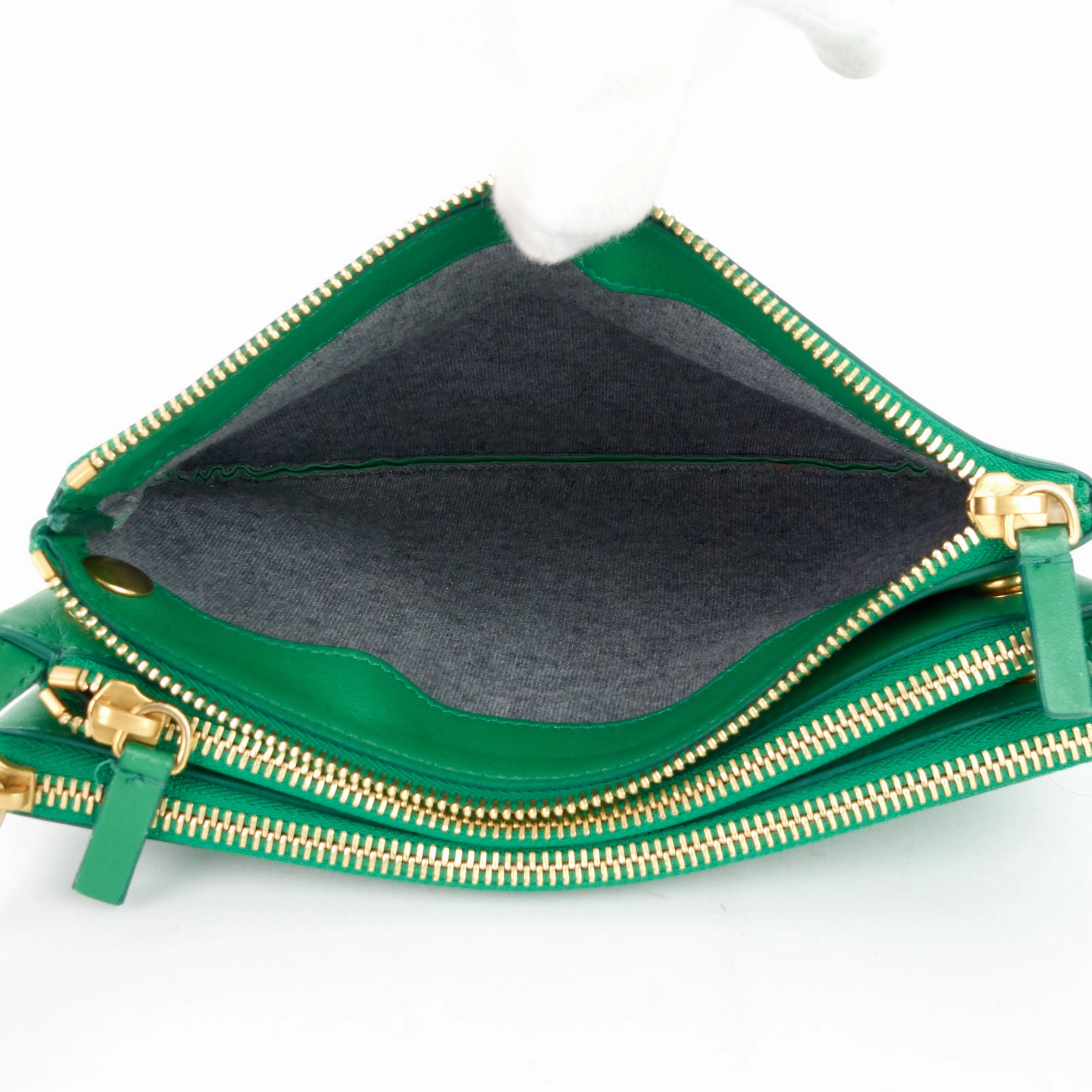 Trio Small Lambskin Leather Crossbody Bag