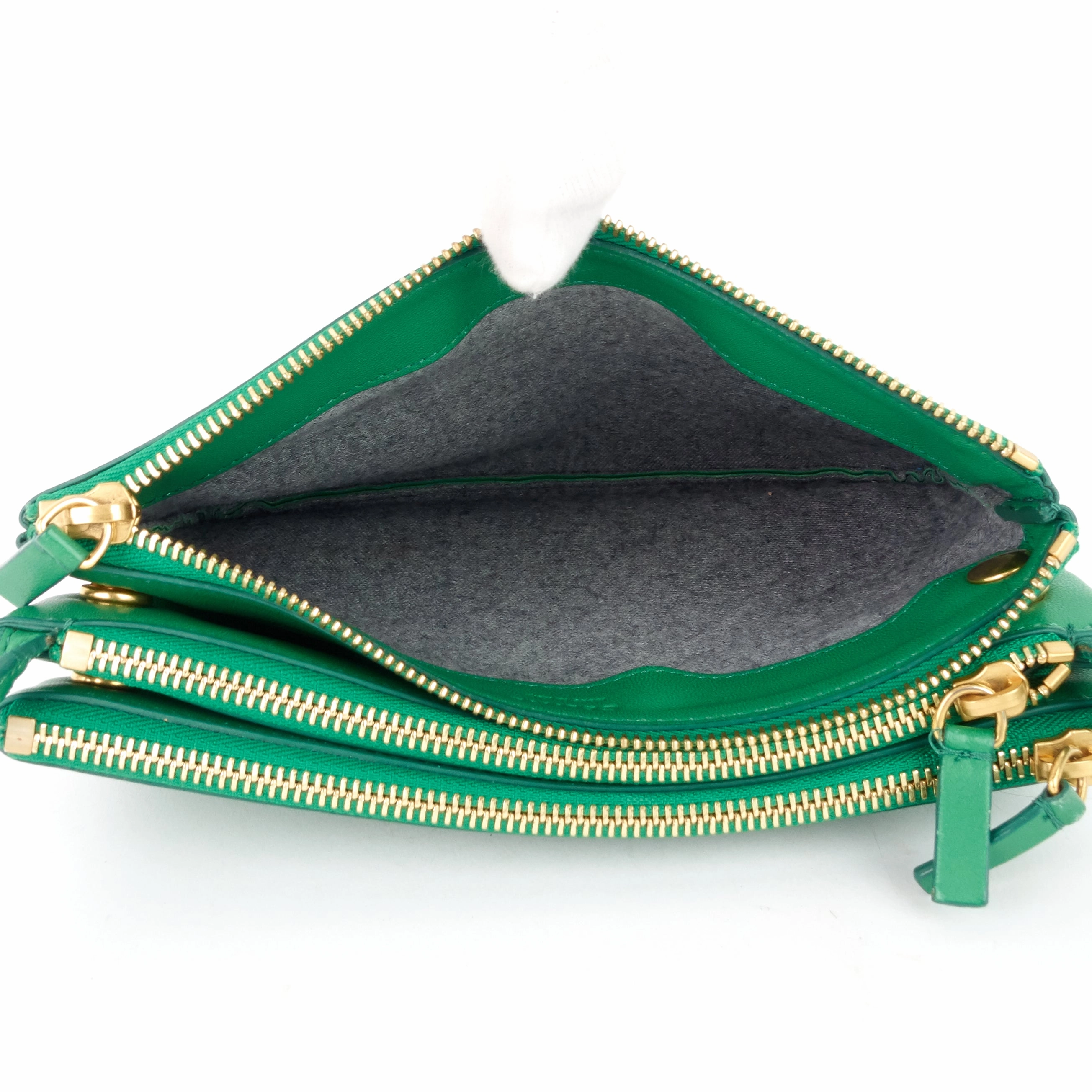 Trio Small Lambskin Leather Crossbody Bag