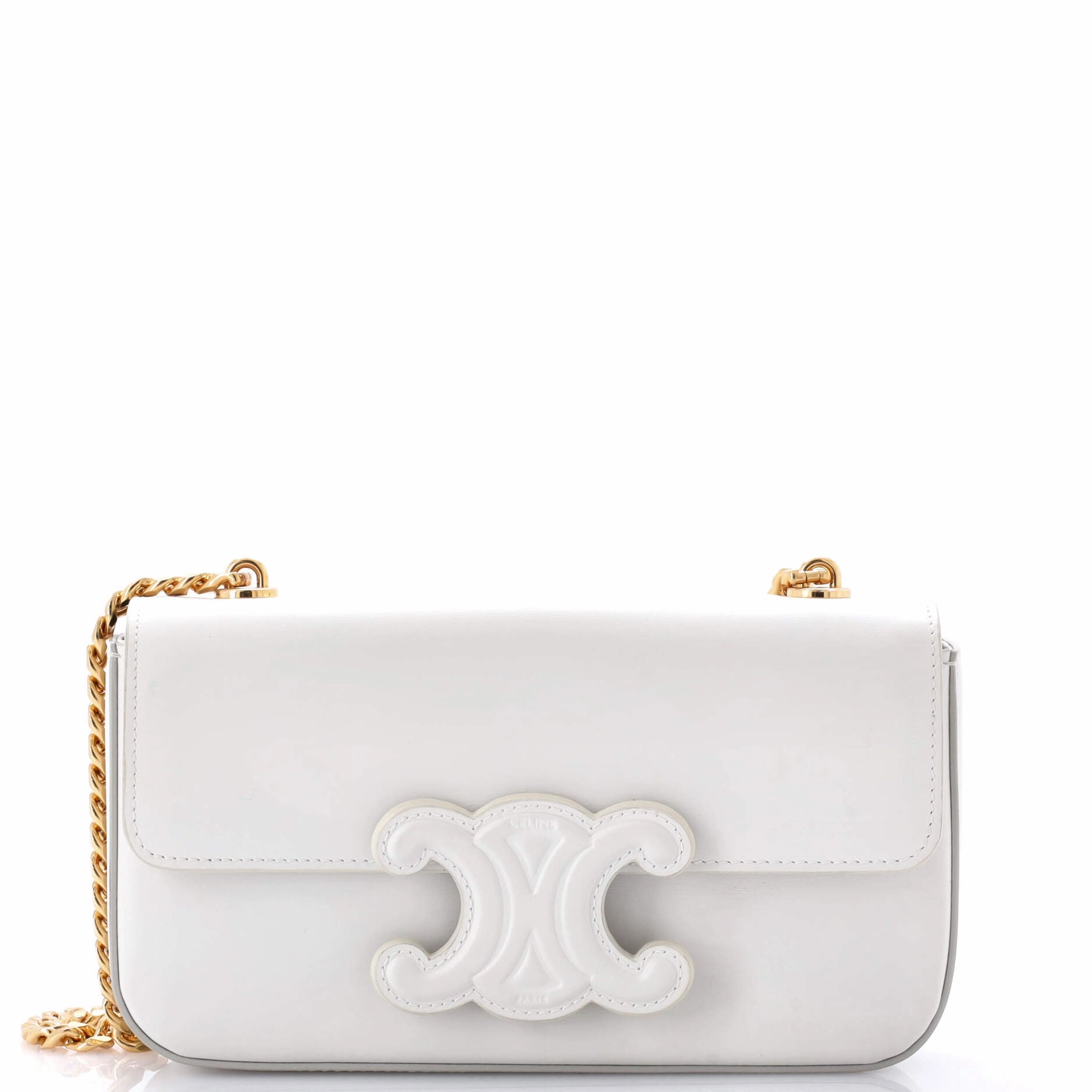 Triomphe Chain Shoulder Bag Leather Small