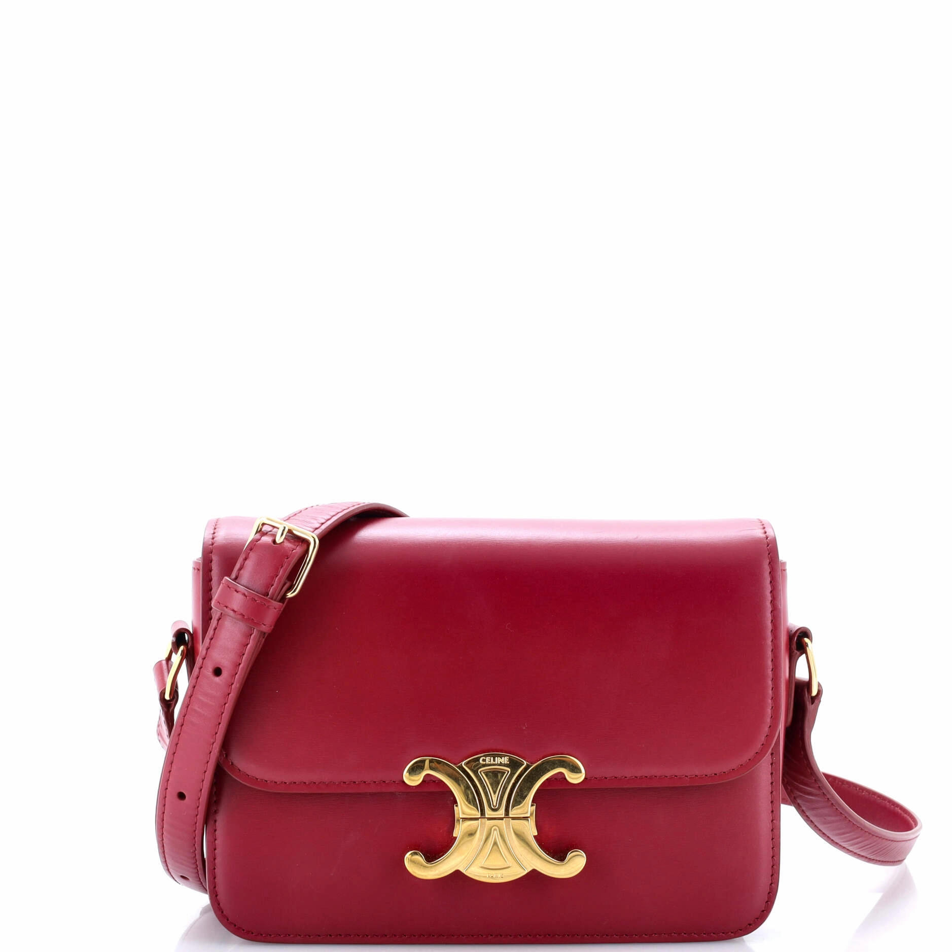 Triomphe Shoulder Bag Smooth Calfskin Teen