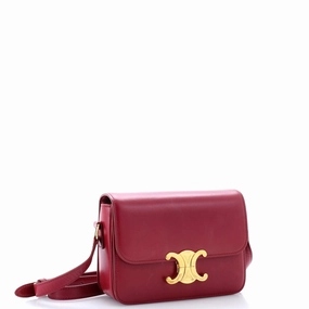 Triomphe Shoulder Bag Smooth Calfskin Teen