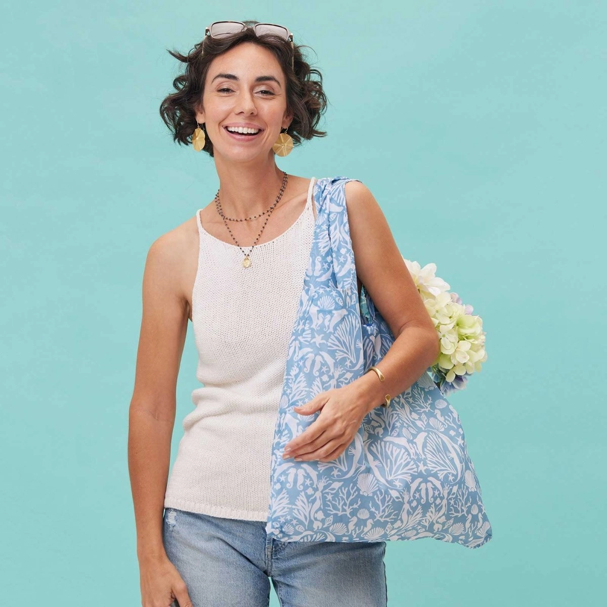 Underwater Sea Blu Bag Reusable Shopping Bag - Machine Washable