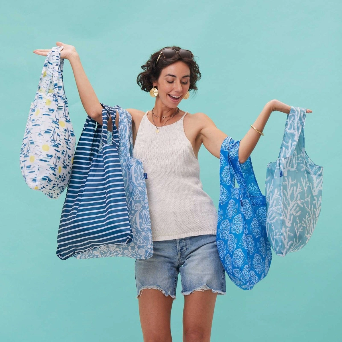 Underwater Sea Blu Bag Reusable Shopping Bag - Machine Washable