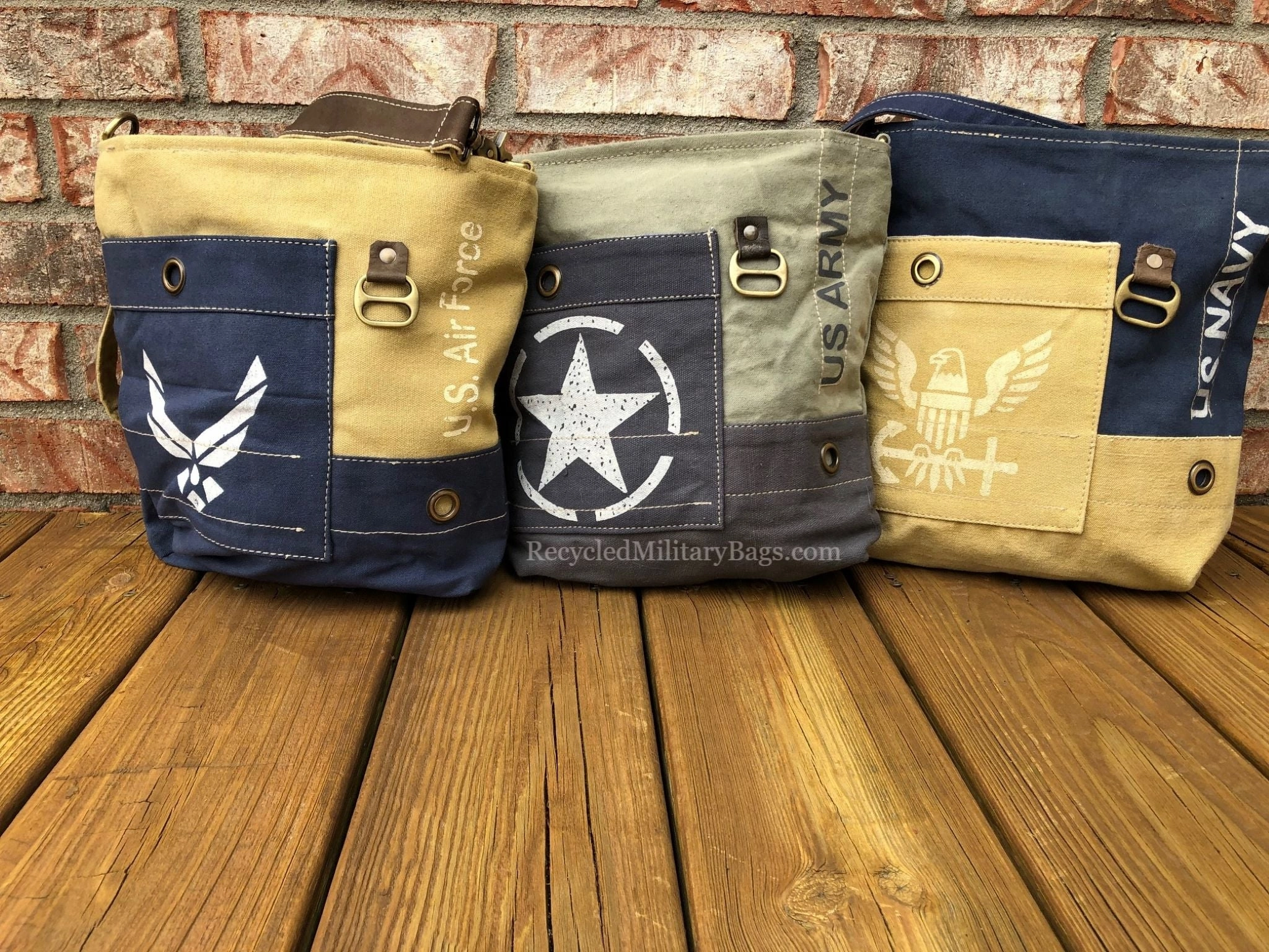 US Navy Sustainable Canvas Crossbody ~ Navy Proud