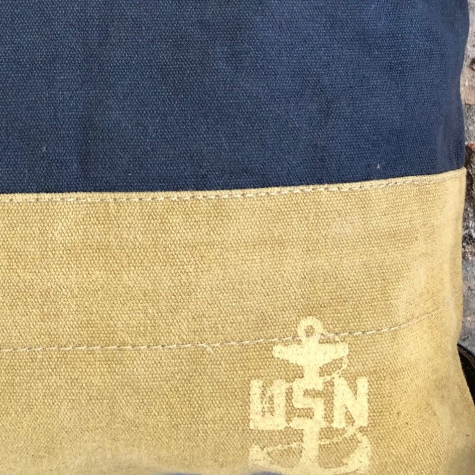 US Navy Sustainable Canvas Crossbody ~ Navy Proud