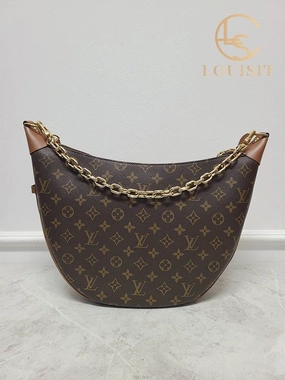 Used luxury goods Lewis It Loop Hobo Monogram Canvas Shoulder Cross Bag
