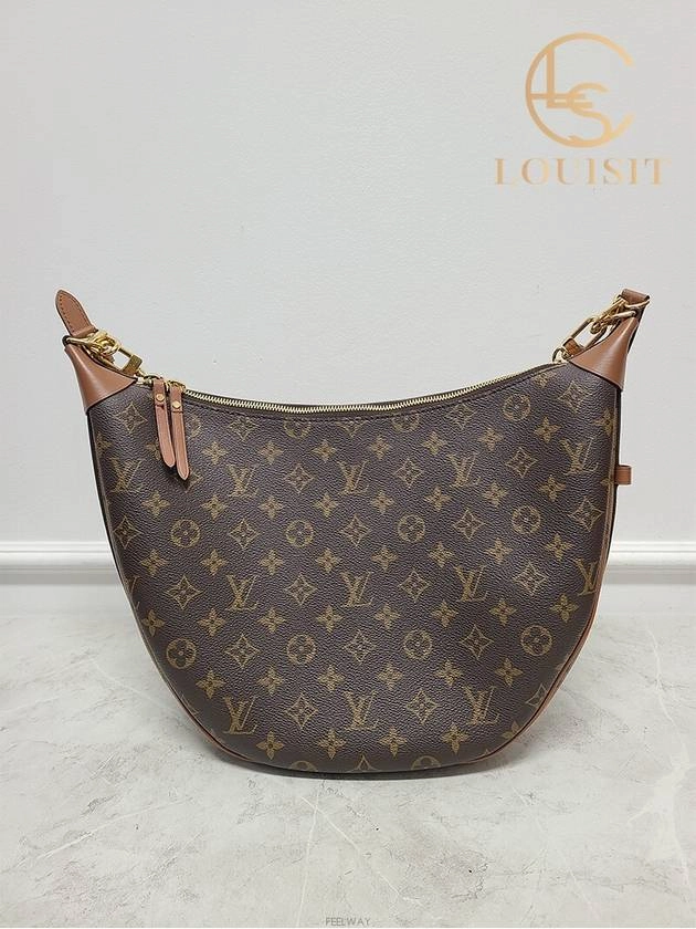 Used luxury goods Lewis It Loop Hobo Monogram Canvas Shoulder Cross Bag