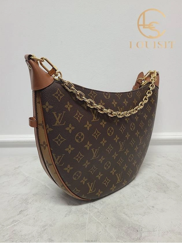 Used luxury goods Lewis It Loop Hobo Monogram Canvas Shoulder Cross Bag