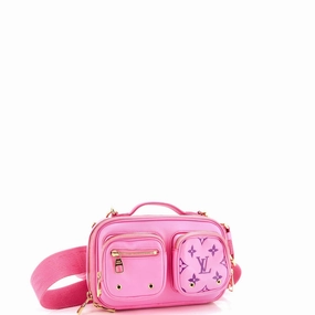 Utility Crossbody Bag Calfskin with Embossed Monogram Detail