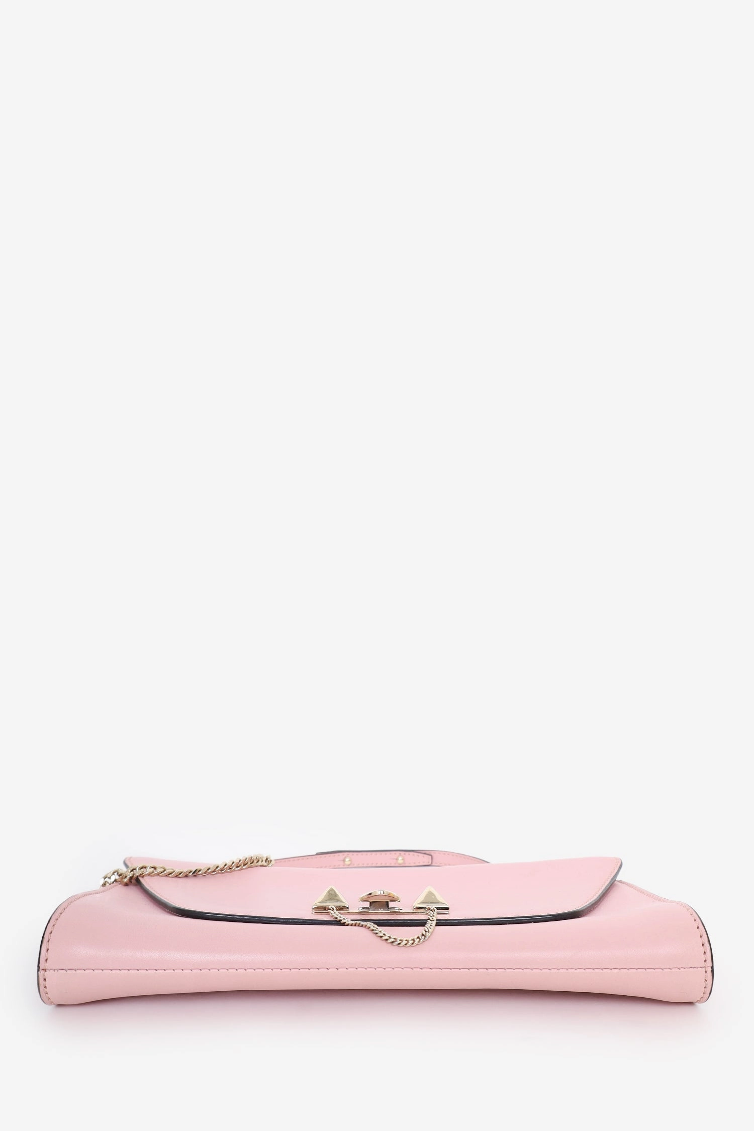 Valentino Pink Leather Small Demilune Crossbody Bag