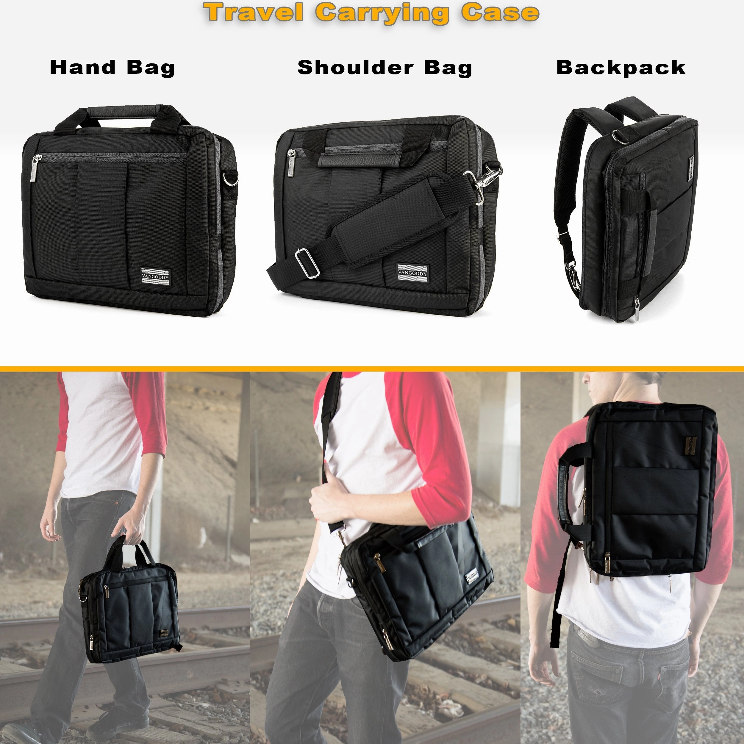 Vangoddy Beidha Lightweight Backpack, Messenger for Acer Aspire, V15, V Nitro, V3, 14 inch 15.6 inch Laptops
