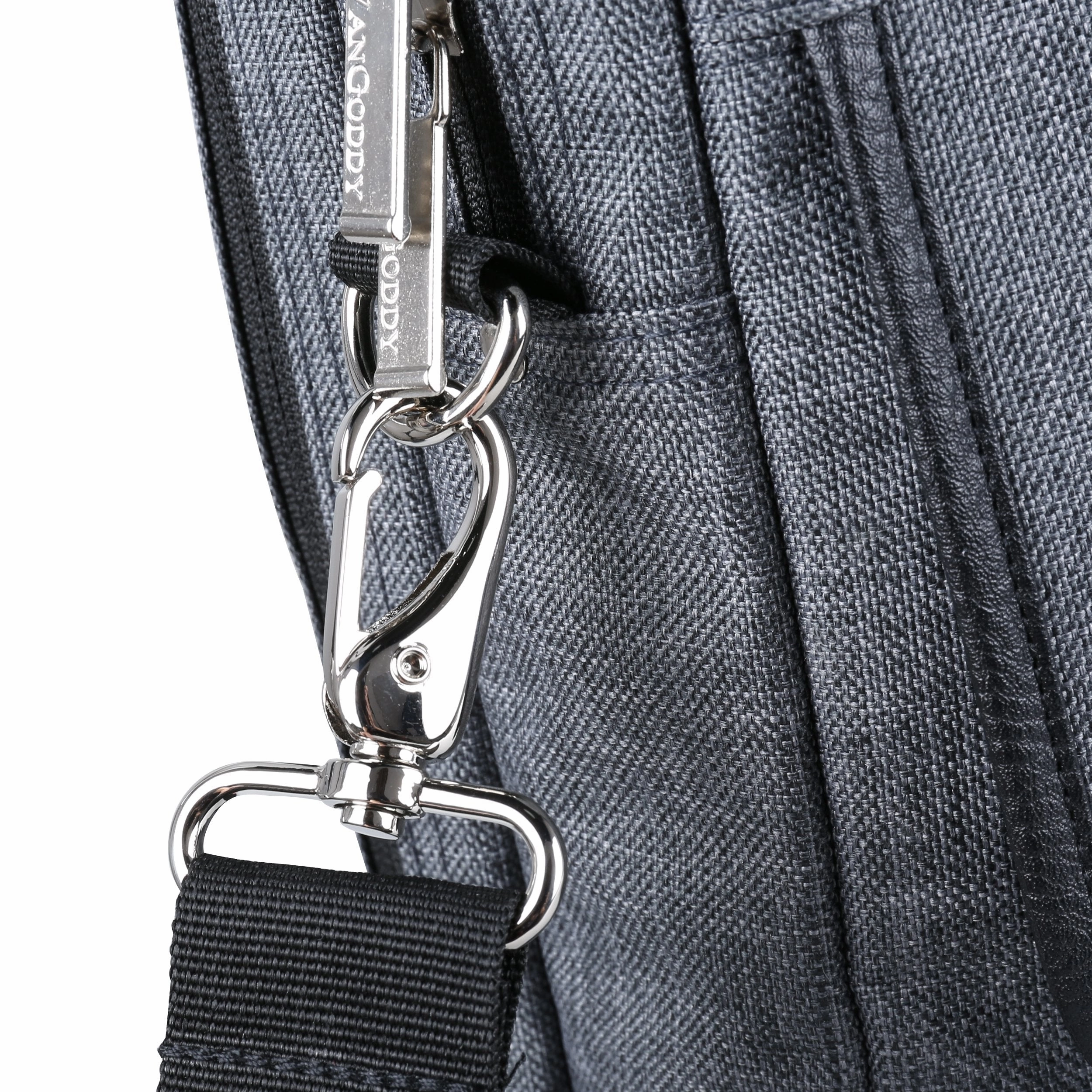Vangoddy Chrono Grey Rugged Tote Crossbody Shoulder Bag for Lenovo Flex 3 | IdeaPad | ThinkPad E L P Series 15.6" Laptop   Sync and Charge Cable
