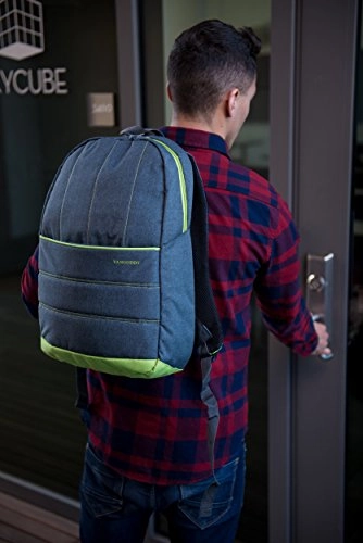 Vangoddy Green Trim Slim Laptop Backpack For Microsoft Surface Book / Surface Pro Series /