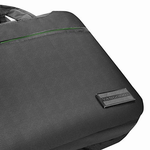 Vangoddy Nineo 13 Nylon Padded Laptop Messenger Bag (Grey / Green) For Acer Switch 3 5 / Alpha 12 /